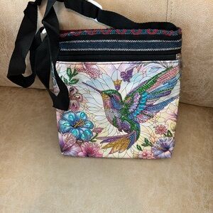 Colorful Hummingbird Print Women's Bag